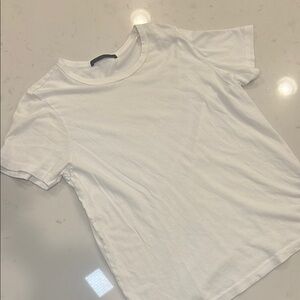 Jenni Kayne White Short Sleeve Tee Casual Cotton